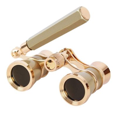 Monoculars for Adults High Power, 3X25 Opera Glasses Binoculars Metal Body with Chain/Handle Optical Lens Theater Telescope Retro Design Women Girls Binoculars