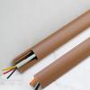 2 Pcs Hide Wires Along Wall/Cables Cords or Wires - Cable Concealer Floor, Protect from Trips and Falls, Cord Protectors from Pets No Chew, Brown, Grey, Black, White(Brown Holds 5 Wires,L 1m/3.3ft) view 1