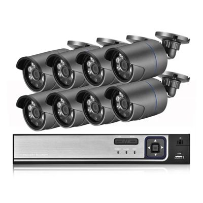 H.265+ 8CH 4MP POE Security System NVR Kit 2560 * 1440 Audio IP Camera Outdoor Face Detect CCTV Video Surveillance NVR Set(2T,8CH NVR and 8 Camera_AU Plug)