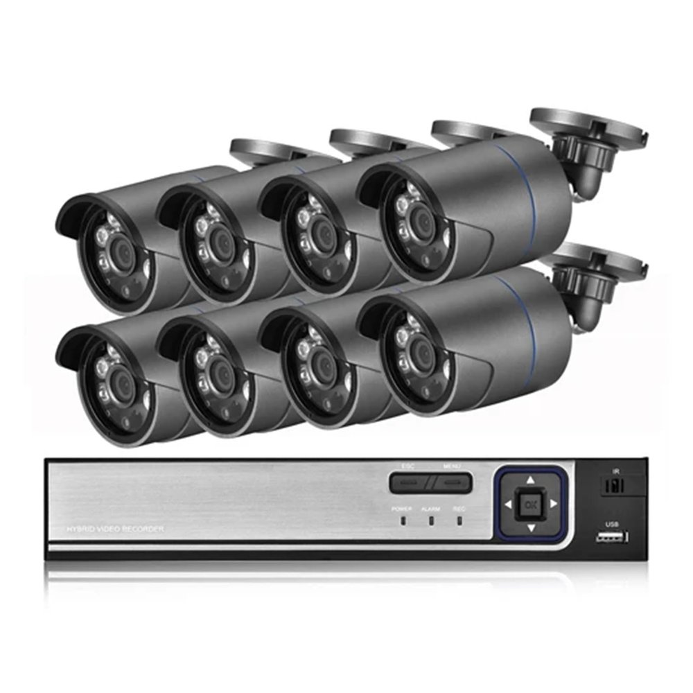 H.265+ 8CH 4MP POE Security System NVR Kit 2560 * 1440 Audio IP Camera Outdoor Face Detect CCTV Video Surveillance NVR Set(2T,8CH NVR and 8 Camera_AU Plug)