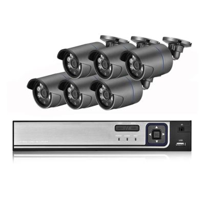 H.265+ 8CH 4MP POE Security System NVR Kit 2560 * 1440 Audio IP Camera Outdoor Face Detect CCTV Video Surveillance NVR Set(4T,8CH NVR and 6 Camera_NO Card)
