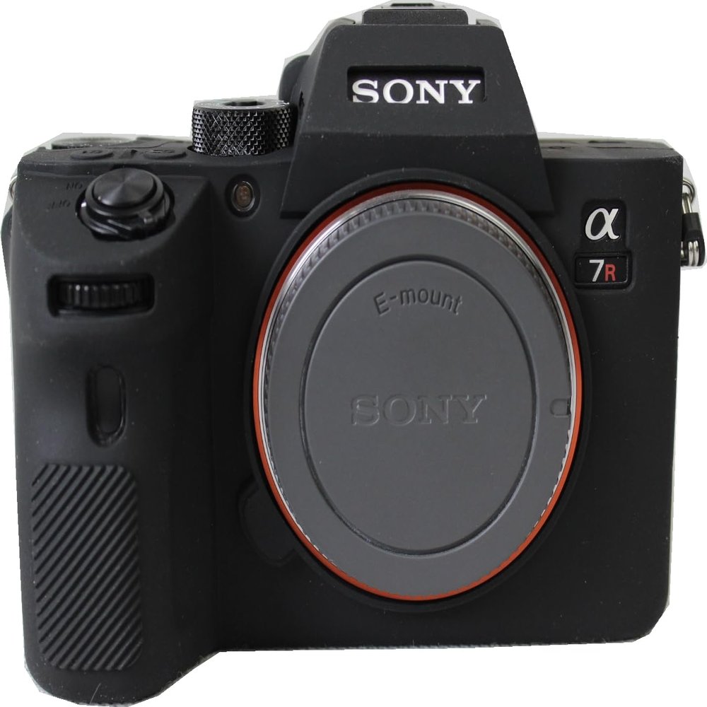 A7R III Camera Case, Premium Fullbody Silicone Soft Case Protective Cover Camera Shell for Sony Alpha A7R III (Black)