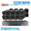4K POE IP Camera Security Tuya System Set 8MP 8CH NVR Kit Outdoor Waterproof Audio CCTV Video Surveillance Camera System Kit 4CH(2T,4XCAM with 8CH NVR_NO Card) view 2