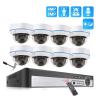 QDVOPHZA 8CH 5MP POE Security Camera Kit Audio Record Face Detection Vandalproof Indoor Dome Camera CCTV Surveillance Protection(1t,8CH 6pcs 5MP Camera) view 2