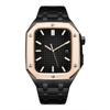 FZXCG 45mm 44mm Luxury Metal Watch Case Bezel Stainless Steel Strap Modification kitFor Apple Watch Band 9 8 7 6 5 4 SE Series Watch Replace Strap Mod Kit(G,42MM) view 1
