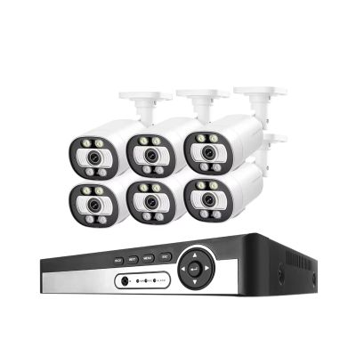 QDVOPHZA 8CH 5MP POE IP Camera System CCTV Security Smart AI Face Detect Two-Way Audio Video H.265 Surveillance Camera Outdoor(4PCS,8CH NVR 6 Cameras)