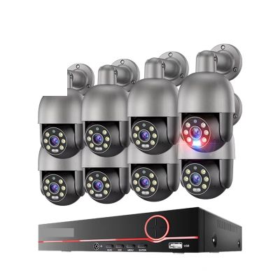 QDVOPHZA H.265 8CH 8MP 5MP POE IP Camera System CCTV Security Human Detection Two-Way Audio NVR Record Surveillance Camera Set(4T,8CH NVR 8pcs Cam 5MP)