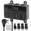 125V 15A Media Enclosure Power Strip Fit for Onq Media Cabinet, Half Width Power Strip with 6 Outlets & 3 IEC C13 Adapters & 1 IEC C7 Adapter, AC1031 view 1