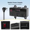 125V 15A Media Enclosure Power Strip Fit for Onq Media Cabinet, Half Width Power Strip with 6 Outlets & 3 IEC C13 Adapters & 1 IEC C7 Adapter, AC1031 view 2
