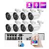5MP 8 Channel NVR Face Record Security Camera System Outdoor Waterproof Audio Record IP Camera P2P Video Surveillance Ki(4PCS,NVR and 5MP 8 Camera) view 2