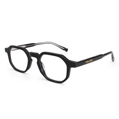Dollger Blue Light Blocking Glasses for Women Men - Retro Square Computer Glasses, Acetate Frame for Screen Use, GamingBlack