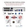 H.265 8CH 5MP POE Security Camera System Kit Audio Record IP Camera IR Outdoor Waterproof CCTV Video Surveillance NVR Set(4PCS,8CH NVR and 2 Camera_US Plug) view 4