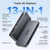 Acer Premium 13-in-1 Docking Station with 110W PD & Triple Monitor Support | Dual 4K HDMI and DP,5Gbps USB A/C,Gigabit Ethernet,Security Lock | Laptop Docking Station for Windows/Dell/HP/Lenovo/Asus view 2