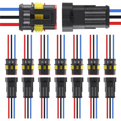 8Pairs 3Pin Waterproof Connectors - Auto Electrical Quick Disconnect Plugs | Secure Wire Connection, Weather-Resistant, Ideal for Automotive Use