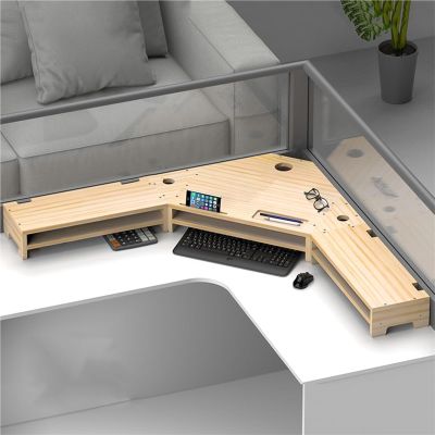 Computer Monitor RiserMonitor Stand Riser Heavy Duty Computer Stand with Pencil Holder & Smartphone(Natural)