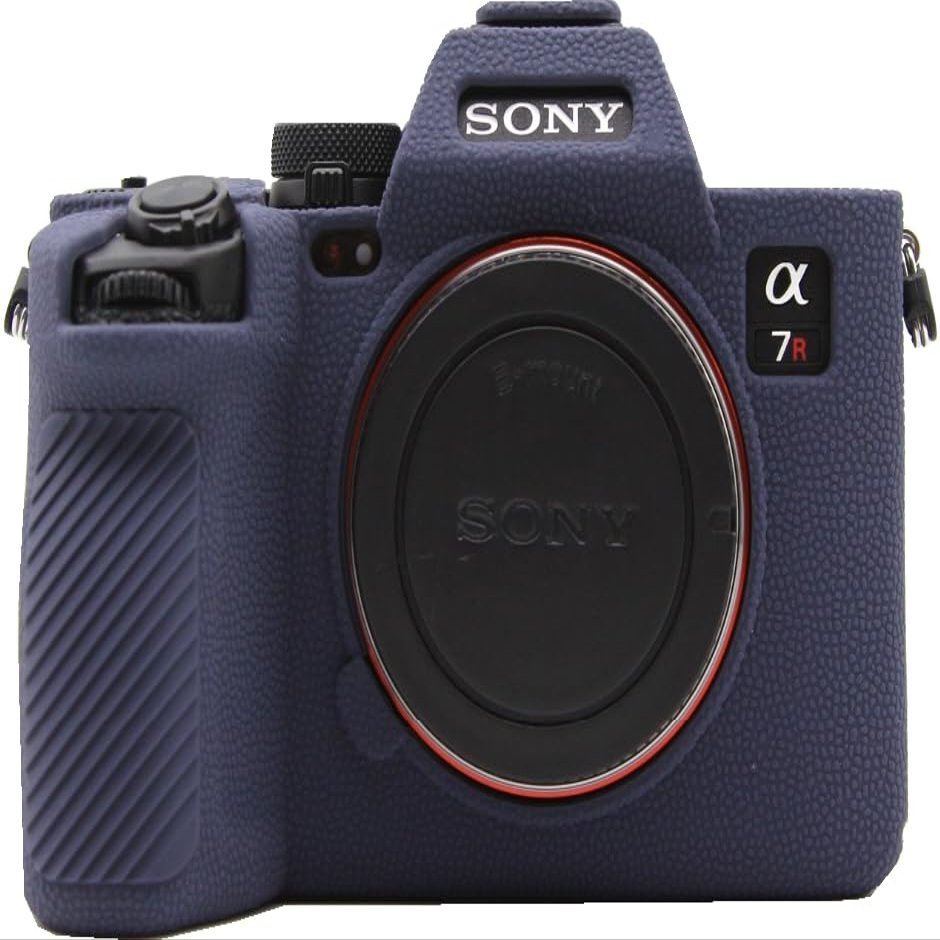A7R V Camera Case, Premium Fullbody Texture Silicone Soft Case Protective Cover Camera Shell for Sony Alpha A7R V (Blue)