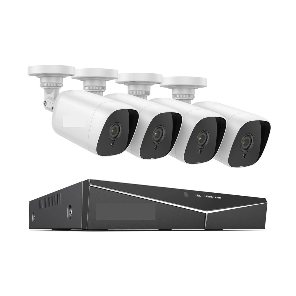8CH 1080P Video Surveillance Set 4pcs 2MP Security Cameras 3.6mm Lens Outdoor IP66 Kit DVR CCTV System Security Protectio(2T)