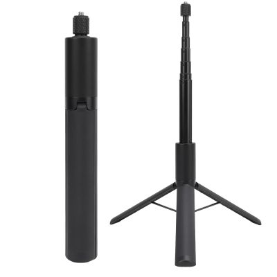 Luocute 2 in 1 Action Camera Tripod, Selfie Stick with Concealable Extension Pole Anti Slip Foot Pad Lightweight Aluminum Alloy for X4 X3 ONE X Action Cameras