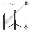 Luocute 2 in 1 Action Camera Tripod, Selfie Stick with Concealable Extension Pole Anti Slip Foot Pad Lightweight Aluminum Alloy for X4 X3 ONE X Action Cameras view 2