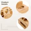 Bamboo Charging Station For Multiple Devices, Holds 8 Devices, Cable Management Creative Design, Detachable Watch Stand, Cord Organizer Box Storage view 2