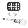 Aluminum Alloy Camera Mount Plate 1/4 & 3/8 Screw Holes for Studio Lights Microphones Travel Friendly Photography Plate view 1