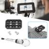 Aluminum Alloy Camera Mount Plate 1/4 & 3/8 Screw Holes for Studio Lights Microphones Travel Friendly Photography Plate view 2