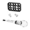 Aluminum Alloy Camera Mount Plate 1/4 & 3/8 Screw Holes for Studio Lights Microphones Travel Friendly Photography Plate view 3