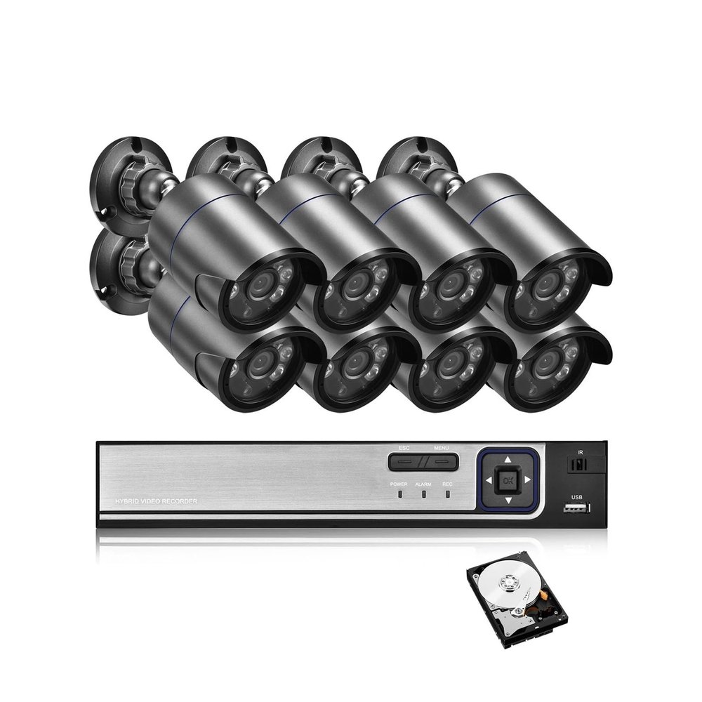 Ultra HD 4K Security Camera System Face Detect 8CH NVR POE AI Camera 5MP 8MP Outdoor Color Night Video Surveillance Set(4PCS,4CH NVR and 4PCS 8MP)