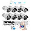 H.265 8CH 5MP POE Security Camera System Kit Audio Record IP Camera IR Outdoor Waterproof CCTV Video Surveillance NVR Set(4PCS,8CH NVR and 8 Camera_US Plug) view 2
