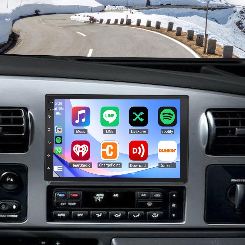 Car Radio Stereo for Ford F250 F-350 1999-2004 with CarPlay Android Auto, 7 Inch HD Touchscreen Radio Android 13 AHD Camera/Bluetooth/GPS/MIC 2GB +32GB Car Radio Receiver