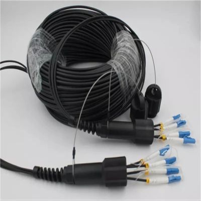 120m 4 Wire DVI LC-LC Fiber Patch Cable for Outdoor, Waterproof SM Armoured (LCA-LCA LSZH)