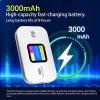 4G LTE Mobile Hotspot Router, Portable WiFi Hotspot for Travel, WiFi 6 Router 3000mAh/300Mbps High Speed Hotspot Device Support 12 Users, Camping, Motorhomes, Office-ice White view 3