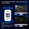 4G LTE Mobile Hotspot Router, Portable WiFi Hotspot for Travel, WiFi 6 Router 3000mAh/300Mbps High Speed Hotspot Device Support 12 Users, Camping, Motorhomes, Office-ice White view 4