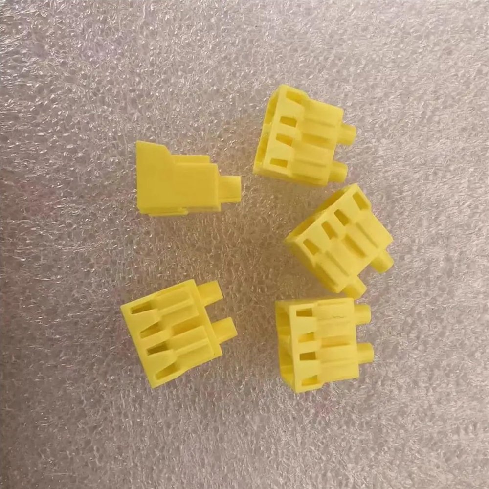 100pcs LC Duplex Dust Covers LC DX Fiber Optic Connector Dust Plugs(Yellow)