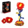 JAKI Rose Table Lamp Building Set with Light, Princess Flower Desk Lamp Toy Set,Flowers Rose Home Decor, Birthday Gifts for Adults Women Boys Girls 8-12+ view 1