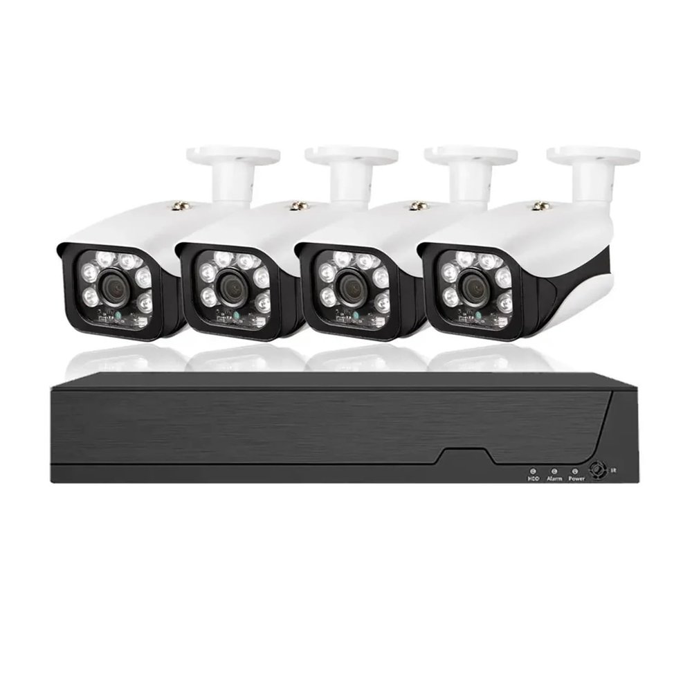 H.265 HD Video Suveillance System 8CH 8MP POE NVR Kit 4K Security CCTV POE IP Camera System Motion Detection with Tuya App(4PCS,8CH NVR 4CAMERA_AU Plug)