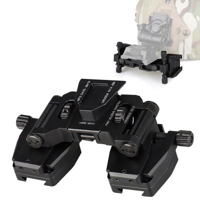 New Aluminum Night Vision Goggle Mount,Pvs-14 Night Vision Goggles Holder Adapter,Metal J Arm Mount Night Vision Goggles,Nvg Mount Dovetail J Arm Rhino Mount,for Outdoor Camping and Explo(Color:Black)