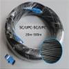 20M-500M Outdoor Drop Fiber Optic Cable FTTH SC/UPC-SC/UPC Single Mode Fiber Optic Patch Cord Cable Optical Fiber Connectors(60M With Adapter) view 4