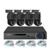 8CH 6MP HD POE Home Security Camera System Dual Lens Outdoor IP Camera Video Surveillance NVR Kit CCTV Human Detection(3T(),NVR and 4 Black) view 1