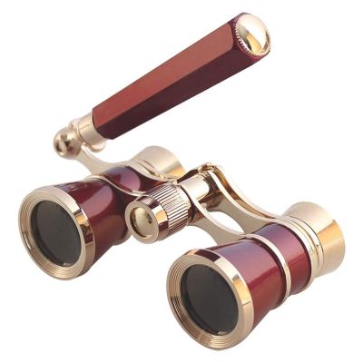 Monoculars for Adults High Power, 3X25 Opera Glasses Binoculars Metal Body with Chain/Handle Optical Lens Theater Telescope Retro Design Women Girls Binoculars