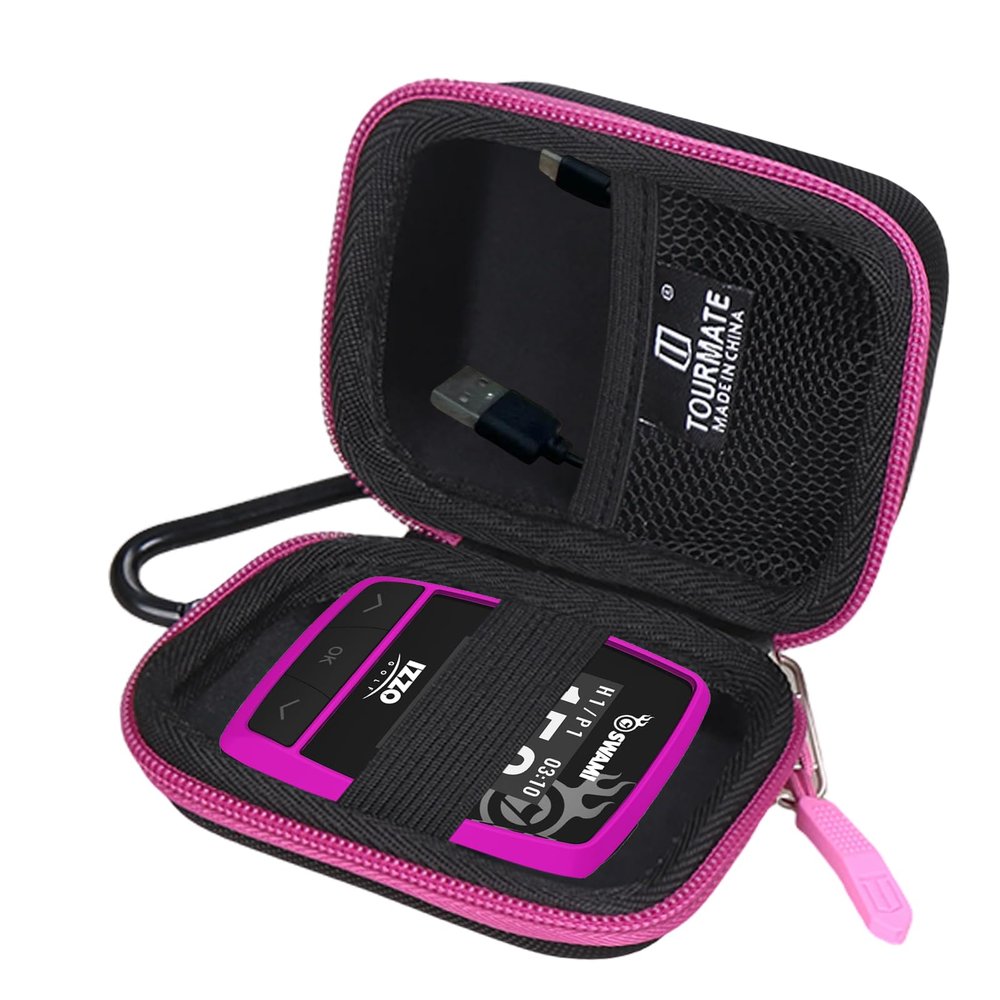 Tourmate Golf GPS Storage Case Compatible for Izzo Swami Handheld Golf GPS Rangefinder (Case Only) (Black & Rose Pink)