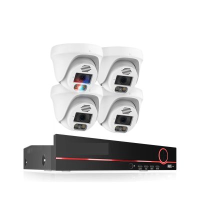 QDVOPHZA 5MP 8MP Ultra HD 4K POE Security Camera System H.265 Two Way Audio Face Detect Full Color Night CCTV Video Surveillance(4T,5MP 8CH 6pcs Camera)