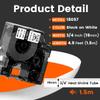 10-Pack A18057 Rhino Heat Shrink Label 3/4'' Compatible with DYMO 18057 Heat Shrink Tubes Work with DYMO Rhino 4200 5200 5000 6000 Industrial Label Maker, Black on White view 3