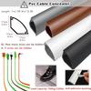 2 Pcs Hide Wires Along Wall/Cables Cords or Wires - Cable Concealer Floor, Protect from Trips and Falls, Cord Protectors from Pets No Chew, Brown, Grey, Black, White(Black Holds 5 Wires,L 2m/6.5ft) view 3