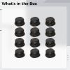 Cable Holders Round Black 12 Pcs, Clips Organizer Desktop Cord, Wires Usb Usb-C For, Adhesive Strong Clamps Spring, Desks Office Home Management Tidy Cable view 2