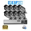 4K 8MP POE Security Camera System 4CH/8CH P2P AI Video Surveillance Kit Audio Outdoor Home 8MP IP Camera CCTV NVR Set(4PCS,4CH NVR and 2 Camera) view 2