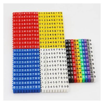 Cable Markers Number Tube Wire 0.3-10mm2 Arabic Numerals 0-9 Network Cable Wire C Type Clip Marker Tag Label Cord Marking Stuck Cord Sleeve(1.5 sqmm,100Pieces Yellow)