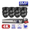 4K 8MP POE Security IP Camera System 8CH P2P AI Video Surveillance Kit Outdoor Human Detection Home 8MP Dome Camera CCTV Nvr Set(4PCS,8CH NVR 2PCS Camera_AU Plug) view 2