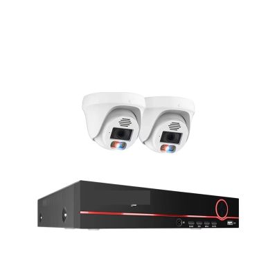 QDVOPHZA 5MP 8MP Ultra HD 4K POE Security Camera System H.265 Two Way Audio Face Detect Full Color Night CCTV Video Surveillance(4T,8MP 8CH 2pcs Camera)