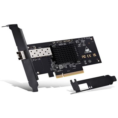 10Gb SFP PCI-e Network Card, 82599(X520-DA1) Controller, 10Gbps Ethernet Adapter, 10Gbe SFP+ Port, 10G NIC Card, Support Windows/Windows Server/VMware